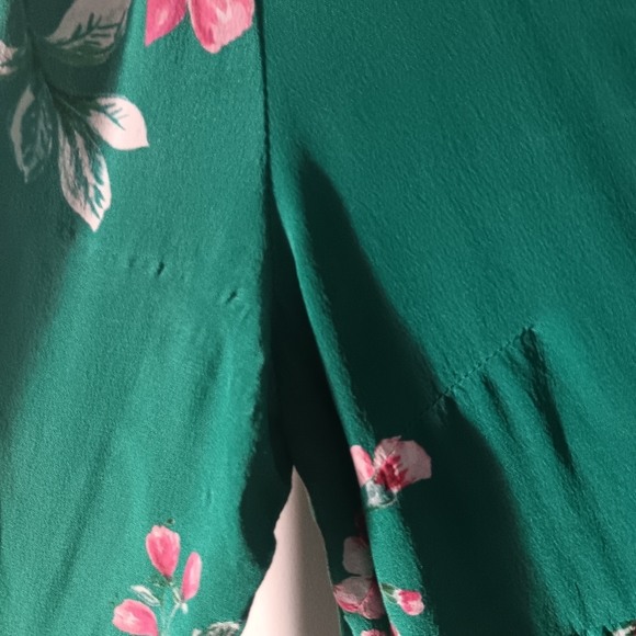 SEZANE Green Floral Silk ANNA Blouse 42 - Picture 7 of 9